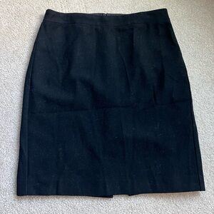 J. Crew Wool Blend Black Pencil Skirt